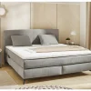Boxspring Kira Normal 160x200cm - stof - middengrijs