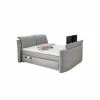 Boxspring Moviestar Mix 180x200cm - stof - lichtgrijs met tv-lift