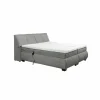 Boxspring Reynosa Gel 180x200cm - stof - grafiet met opbergruimte & elektrisch