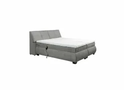 Boxspring Reynosa 180x200cm - stof - grafiet met opbergruimte & elektrisch