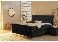 Boxspring Scarlett Max 180x200cm - stof - zwart