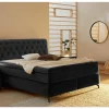 Boxspring Scarlett Normal 180x200cm - stof - zwart