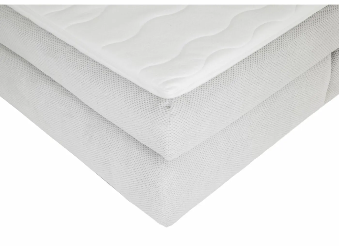 Boxspring Simone 180x200cm - stof - ecru met opbergruimte
