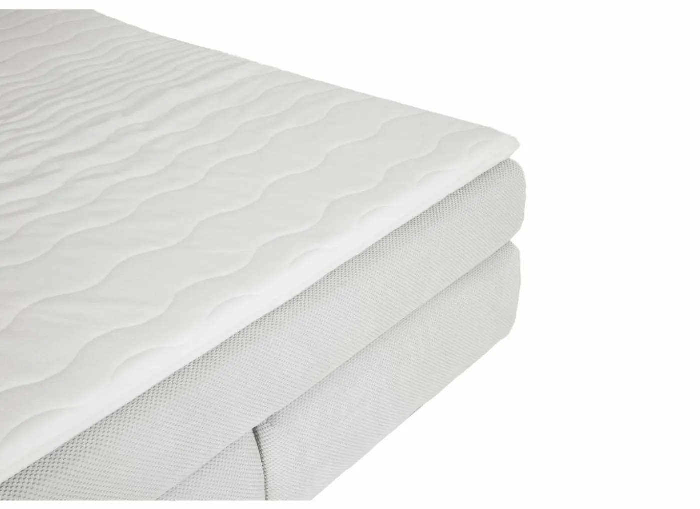 Boxspring Simone 180x200cm - stof - ecru met opbergruimte