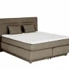 Boxspring Simone 180x200cm - stof - bruin met opbergruimte