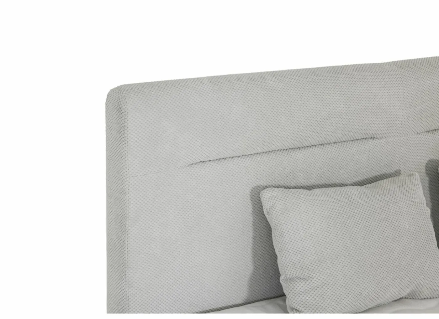 Boxspring Simone 160x200cm - stof - ecru met opbergruimte