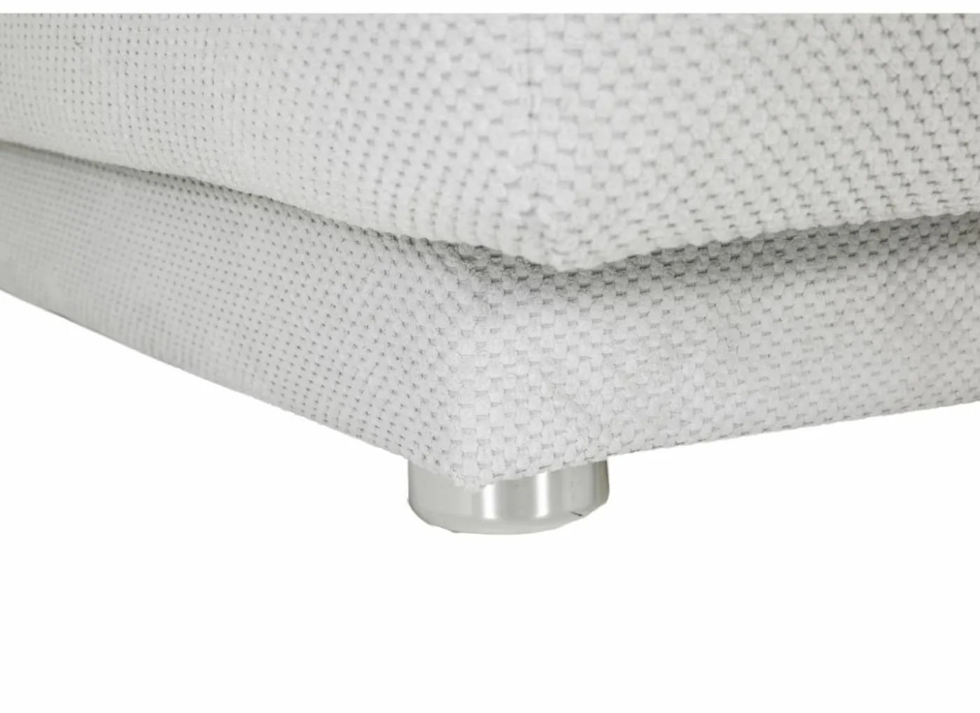 Boxspring Simone 160x200cm - stof - ecru met opbergruimte