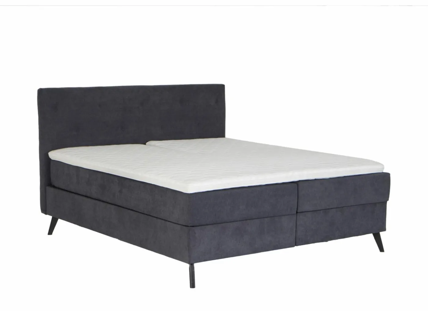 Boxspring Skagen Knapper 180x200cm - stof - antraciet