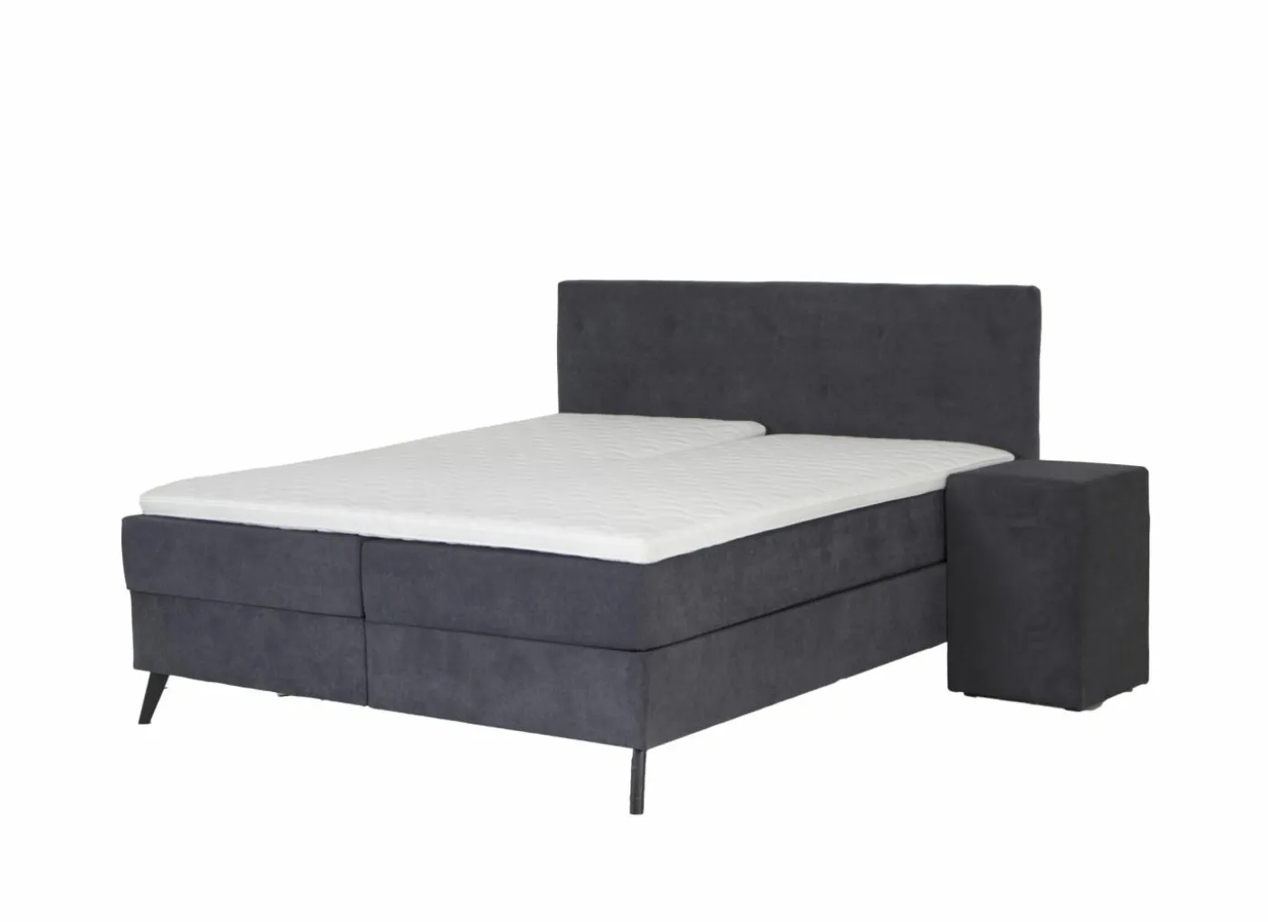 Boxspring Skagen Knapper 180x200cm - stof - antraciet