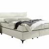 Boxspring Vlieland 160x200cm - stof - ivoor