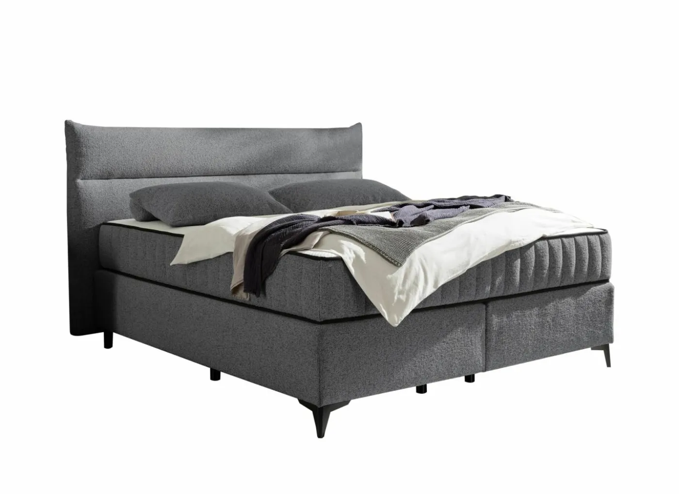 Boxspring Vlieland 180x200cm - stof - antraciet