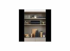 Broodtrommel met schuifdeksel 44,5x26,2x17,3cm - staal - matt black