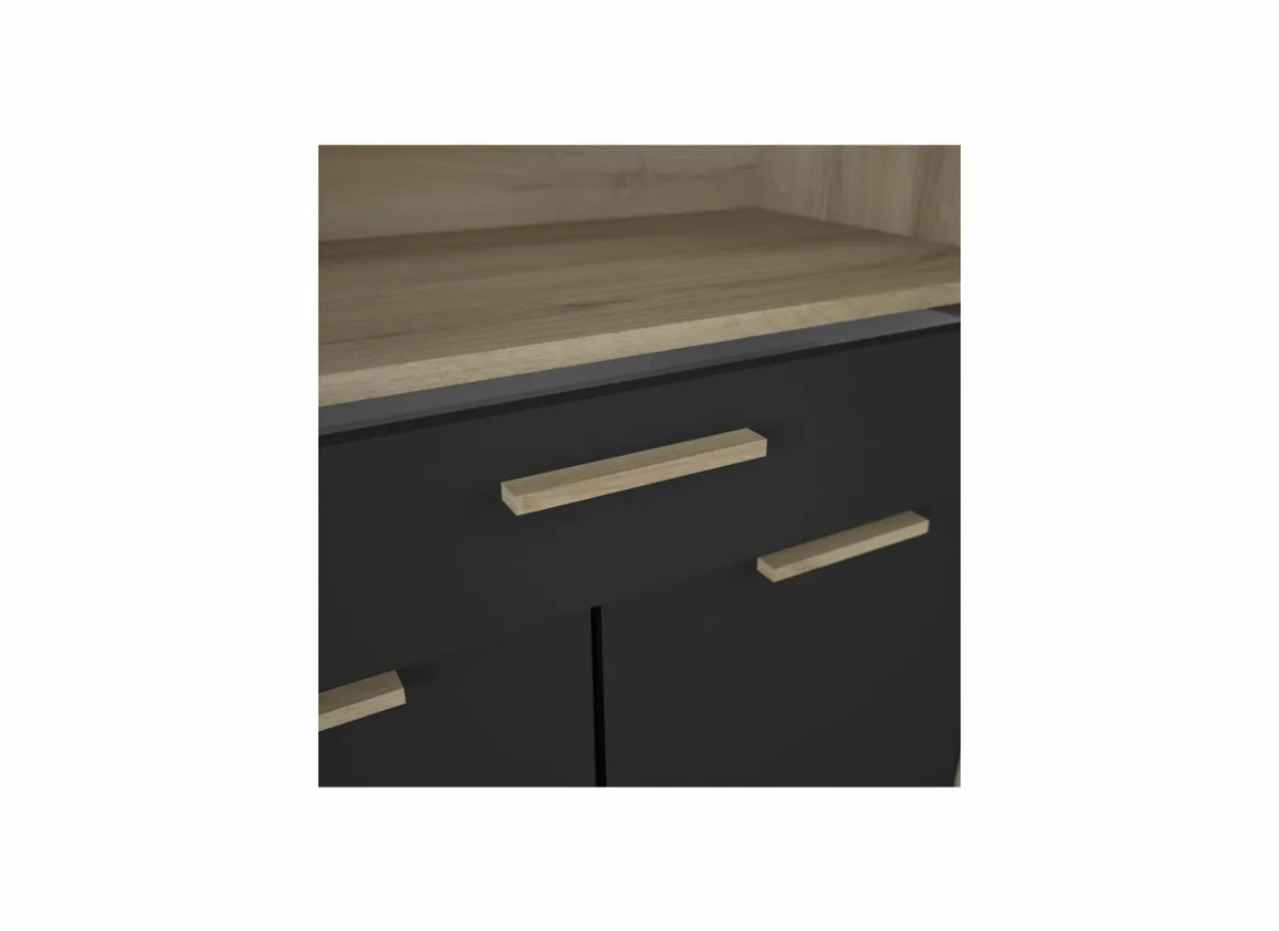 Buffetkast Dolce 84cm - melamine - kronberg eik & sidewalk