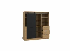 Buffetkast Kaszimiro 145cm - decor - waterford eik & zwart