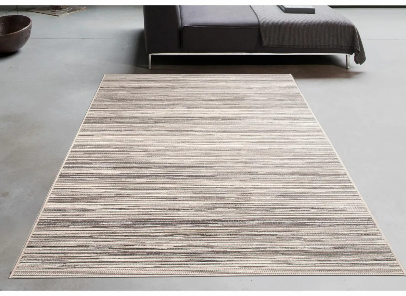 Buitentapijt Brandon 240x330cm - polypropyleen - beige & grijs