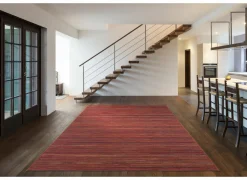 Buitentapijt Brandon 140x200cm - jute - rood & bruin