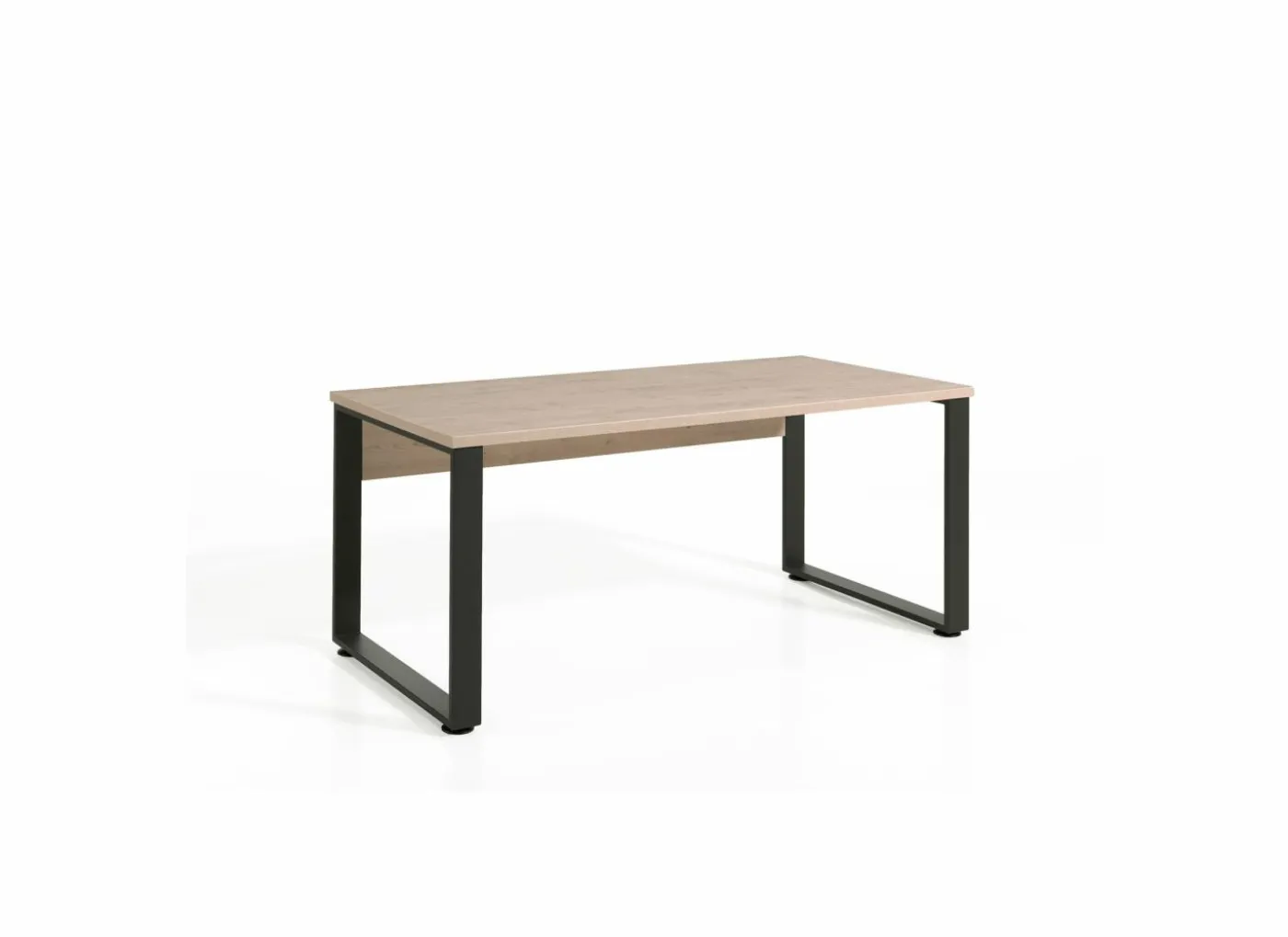 Bureau Capo 2 150x80x73cm - decor & melamine - kastanje & zwart