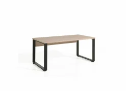 Bureau Capo 2 170x80x73cm - decor & melamine - kastanje & zwart