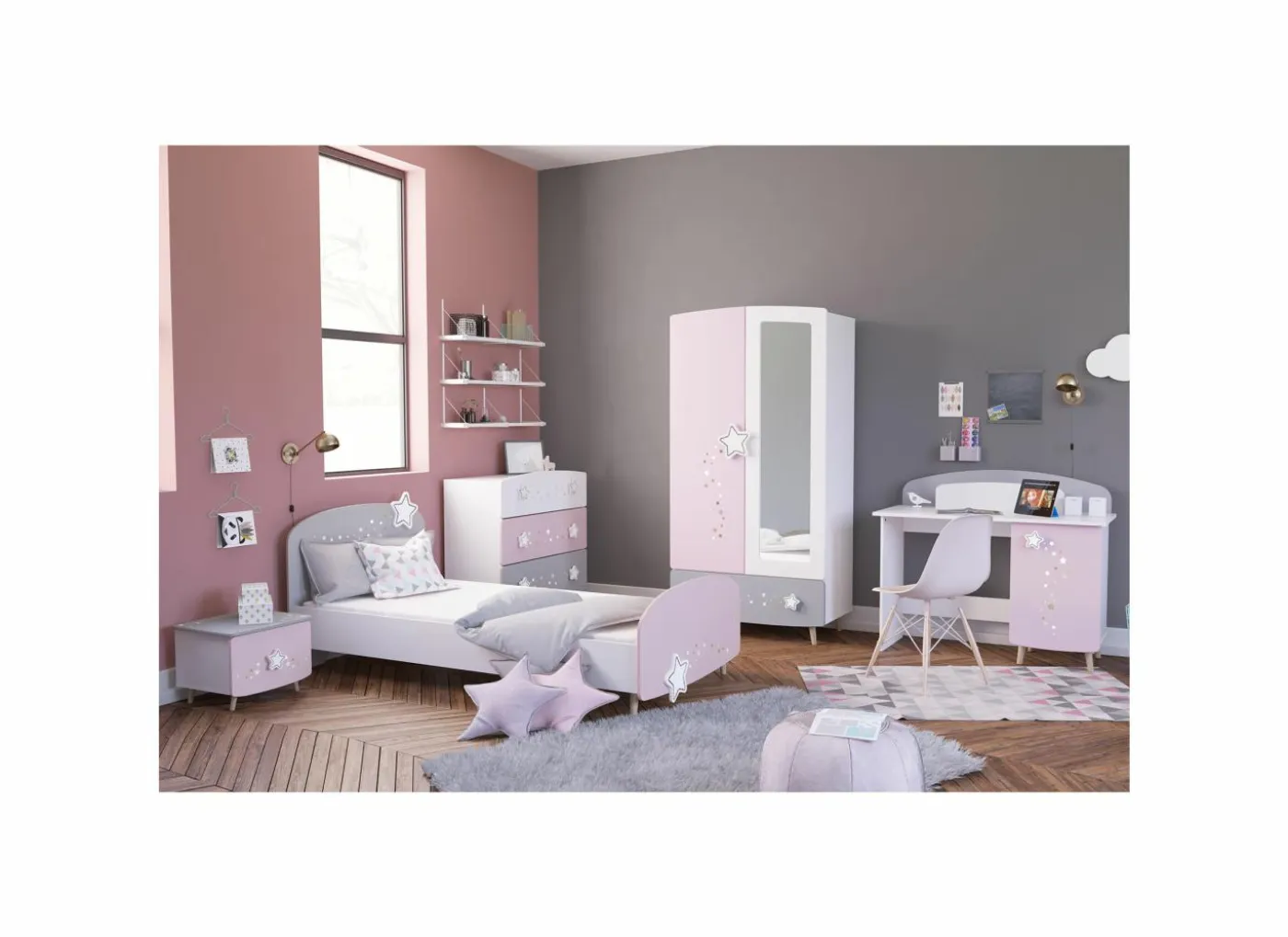 Bureau Etoiles 113x50cm - decor - multicolor