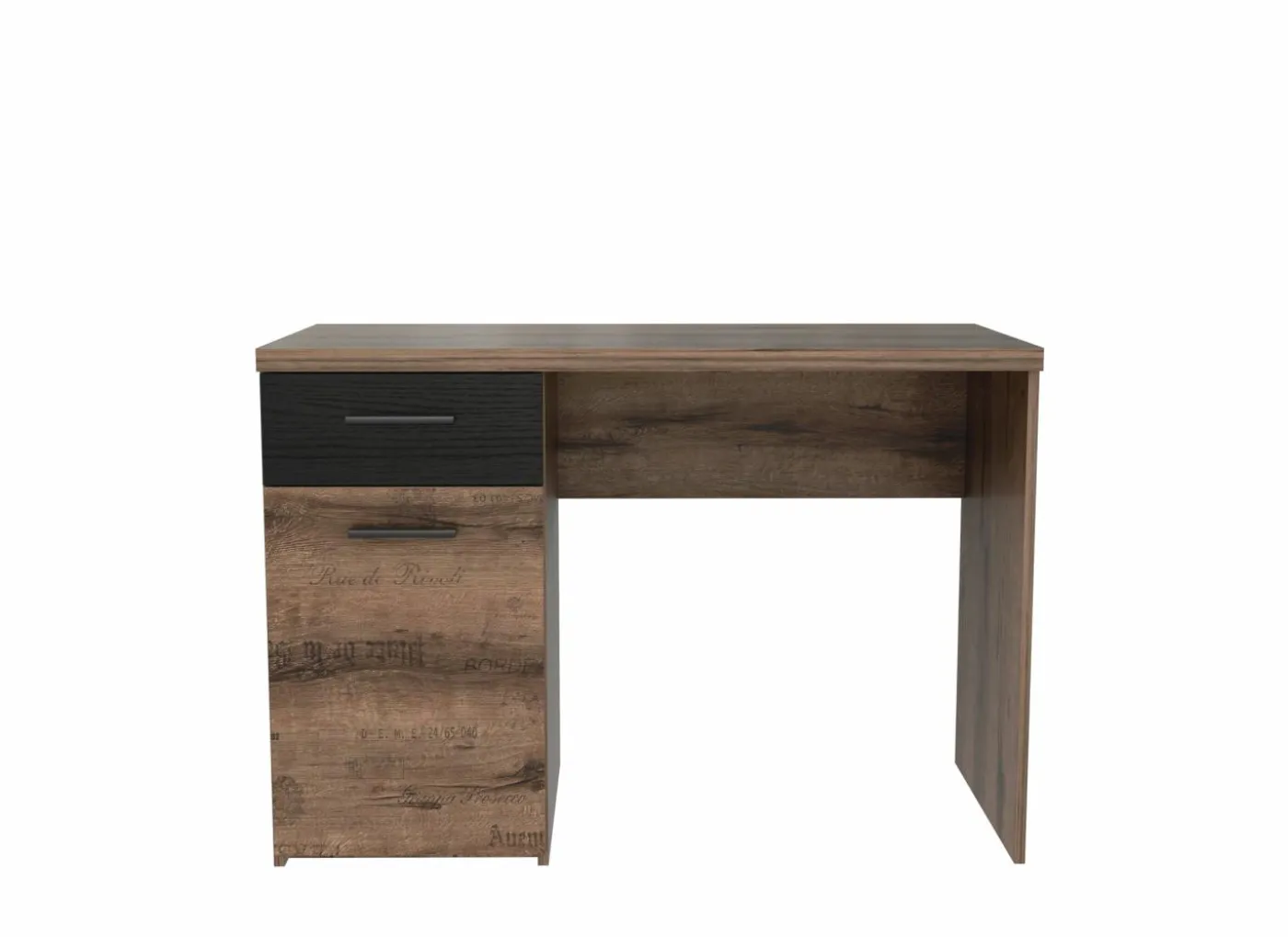 Bureau Jacky 110x53x77cm - decor - modder eik & zwarte eik