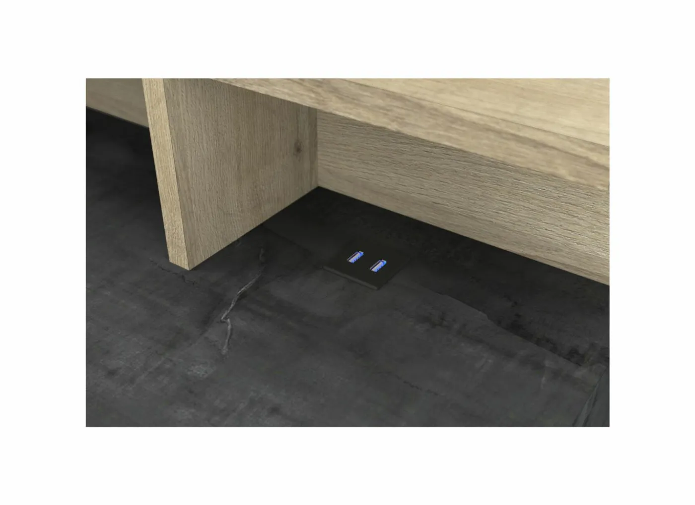 Bureau Malicia 122x59cm - decor - eik & zwart