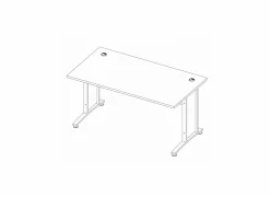 Bureau Prima 120x80x75cm - melamine - wit