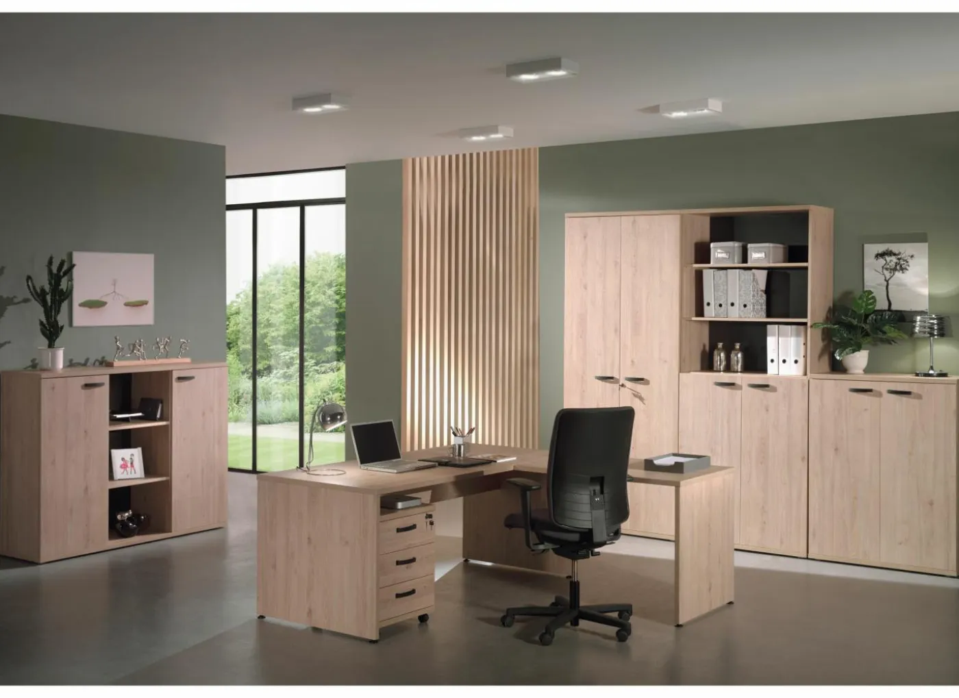 Bureau Rio 140x80x73cm - melamine - lente eik