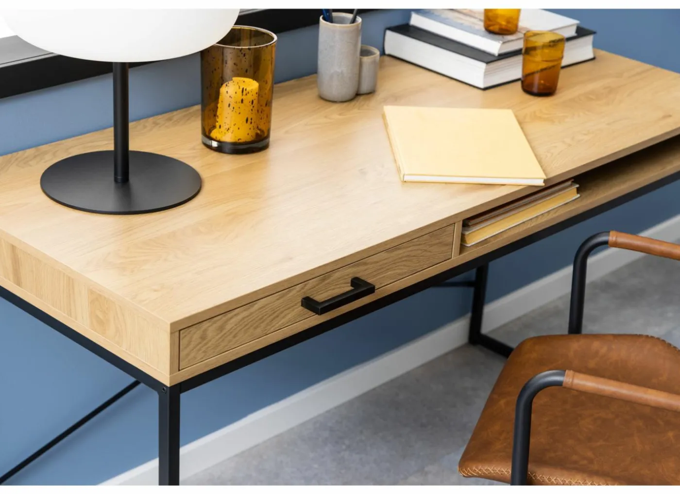 Bureau 140x58cm - decor - eik
