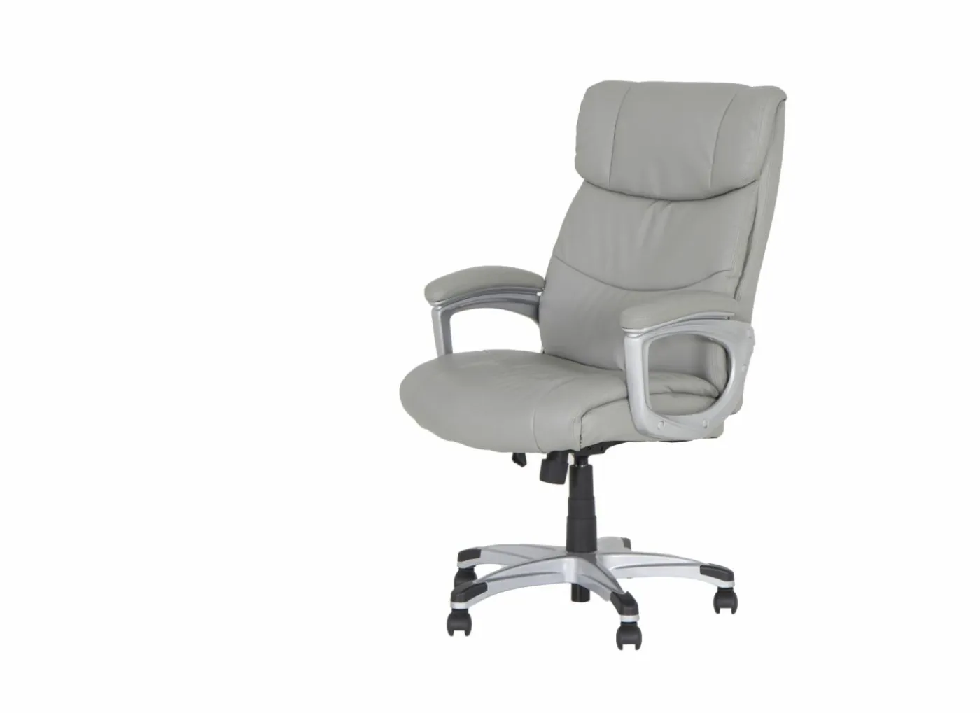 Bureaustoel Big Daddy 68x75,5x112cm - lederlook - grijs