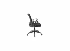 Bureaustoel Blitz 58x55x96,5cm - lederlook & stof - zwart
