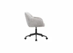 Bureaustoel Comfy 60x61,5x88,5cm - stof - grijs teddy