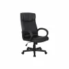 Bureaustoel Kravitz 60x65x111cm - lederlook - zwart