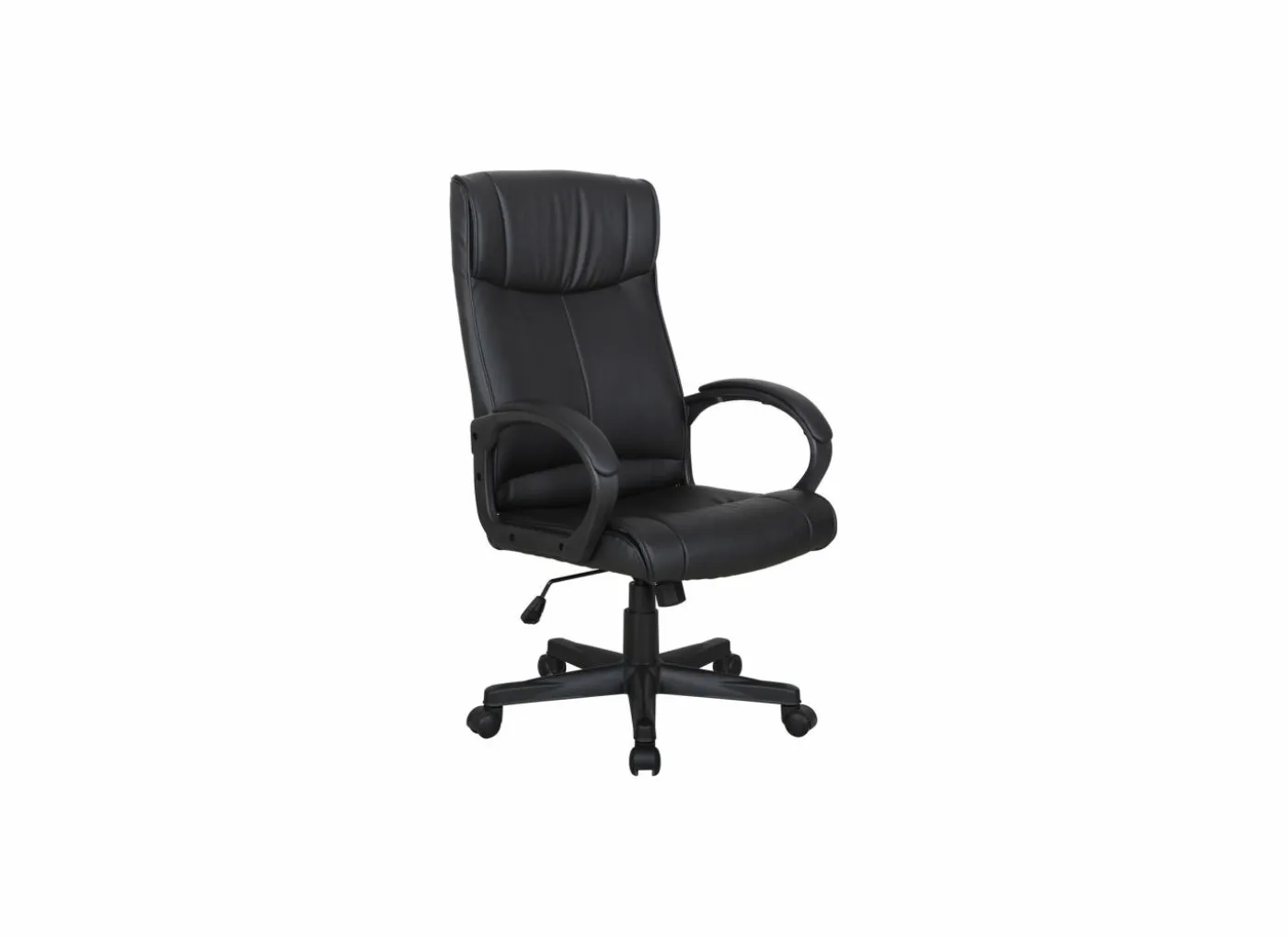 Bureaustoel Kravitz 60x65x111cm - lederlook - zwart