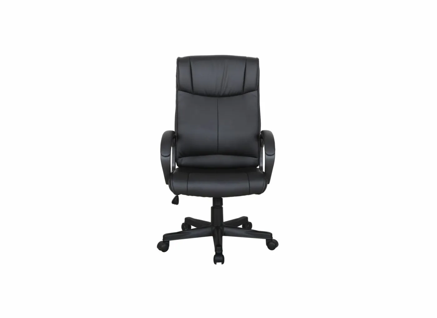 Bureaustoel Kravitz 60x65x111cm - lederlook - zwart