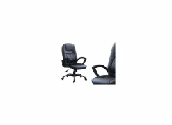 Bureaustoel Njet 68x74x115cm - lederlook - zwart