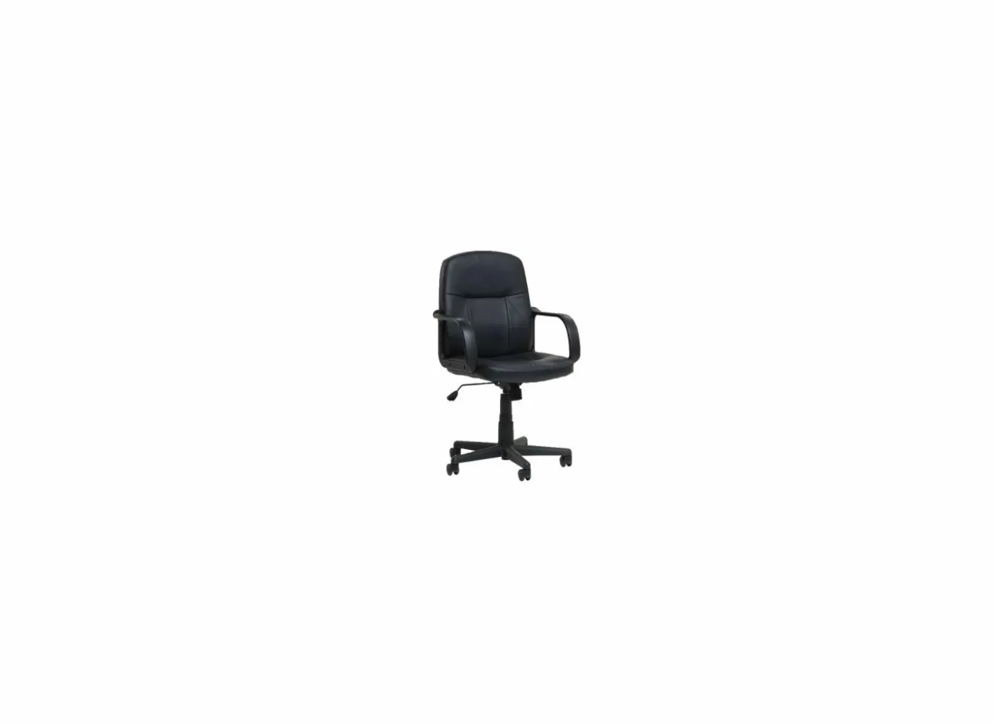 Bureaustoel Putsch 58x62x100cm - lederlook - zwart
