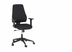 Bureaustoel Rubino 63x67,5x102cm - stof - zwart