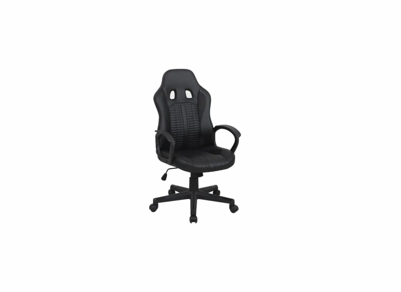 Bureaustoel Steward 56x64x113cm - lederlook - zwart