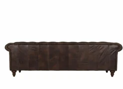 Chesterfield Stanley 4-zit - leder - bruin