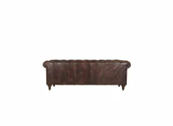 Chesterfield Stanley 3-zit - leder - bruin