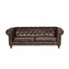 Chesterfield Stanley 2-zit - leder - bruin