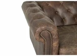 Chesterfield Stanley 2-zit - leder - bruin