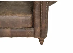 Chesterfield Stanley 2-zit - leder - bruin