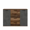 Commode Attaylar 130x36x91cm - decor - oldwood vintage & donkergrijs