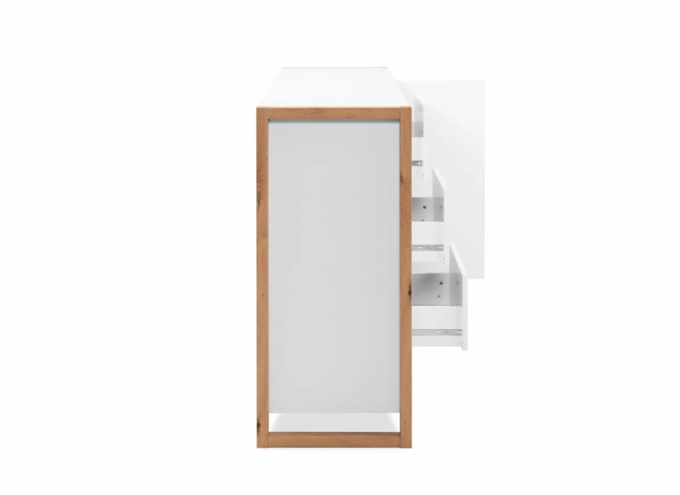 Commode Denver 120x40x88cm - decor - wit & artisanale eik