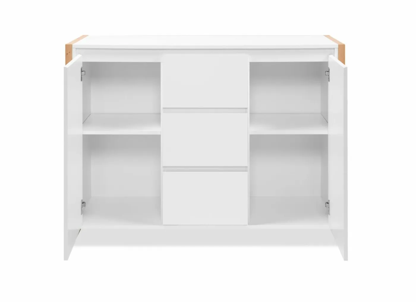 Commode Denver 120x40x88cm - decor - wit & artisanale eik