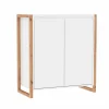 Commode Denver  80x88x40cm - decor - wit & artisanale eik