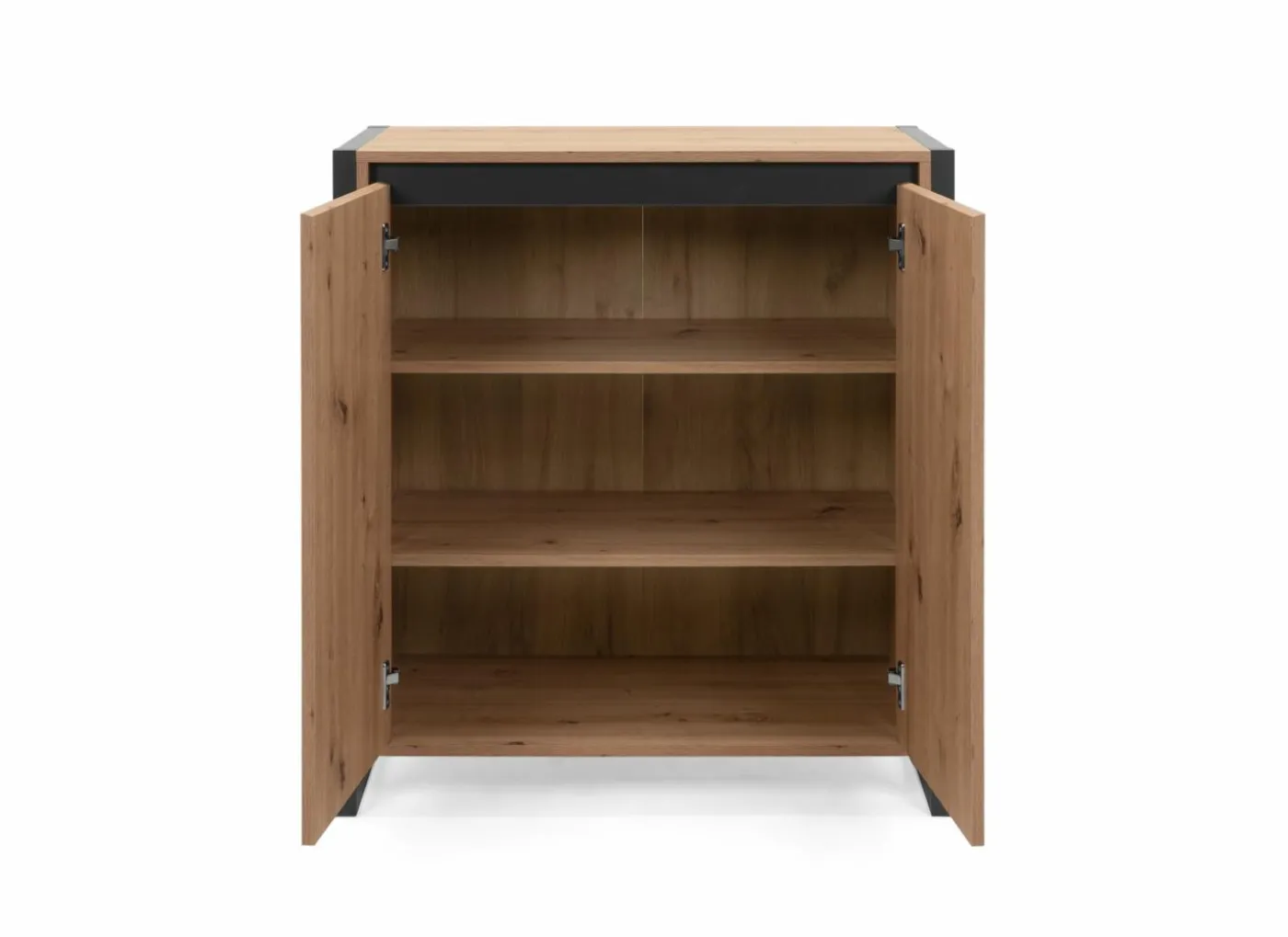 Commode Denver 80x88x40cm - decor - artisanale eik & anthraciet