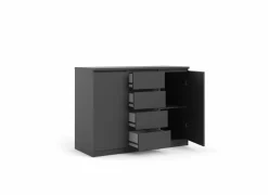 Commode Naia 121x50x91cm - decor - mat zwart