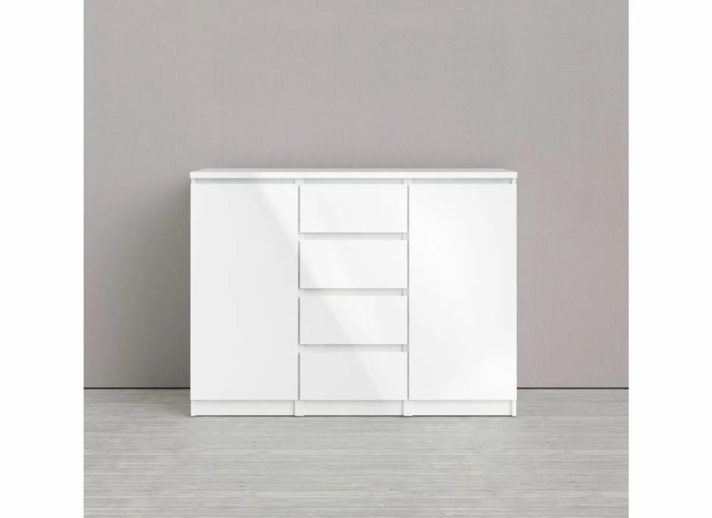 Commode Naia 121x50x91cm - decor - wit hoogglans
